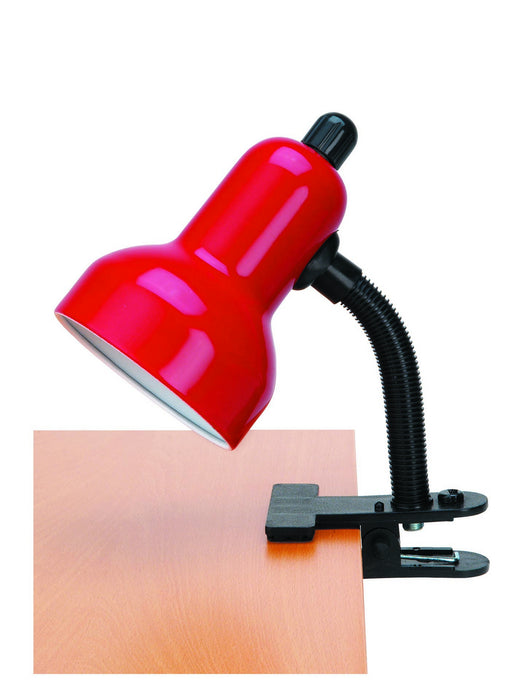 Clip-On Desk Lamp in Red