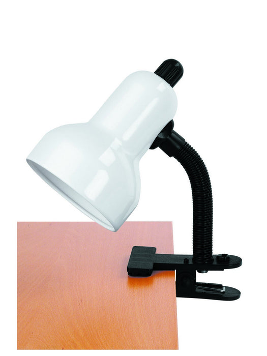 Clip-On Desk Lamp in White