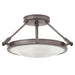 Collier Small LED Semi-Flush Mount in Antique Nickel