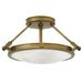 Collier Small LED Semi-Flush Mount in Heritage Brass