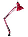 Clamp on Swing Arm Lamp in Red, Type A 100W