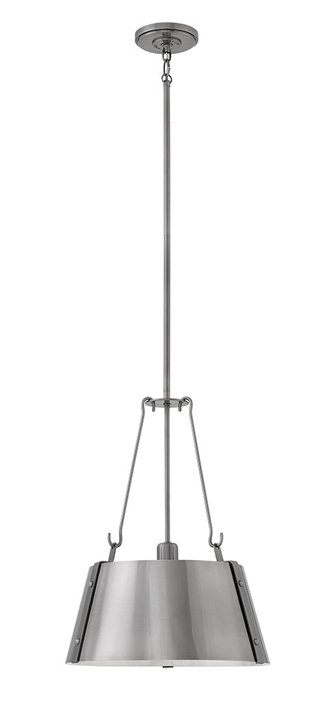 Cartwright Medium Drum Pendant in Polished Antique Nickel