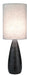 Quatro Table Lamp in Brushed Dark Bronze Linen Shade, E27 A 60W - Lamps Expo