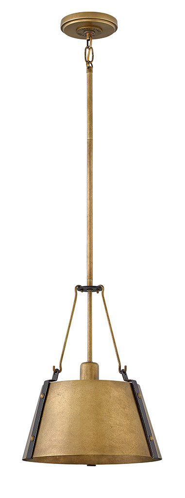 Cartwright Small Pendant in Rustic Brass