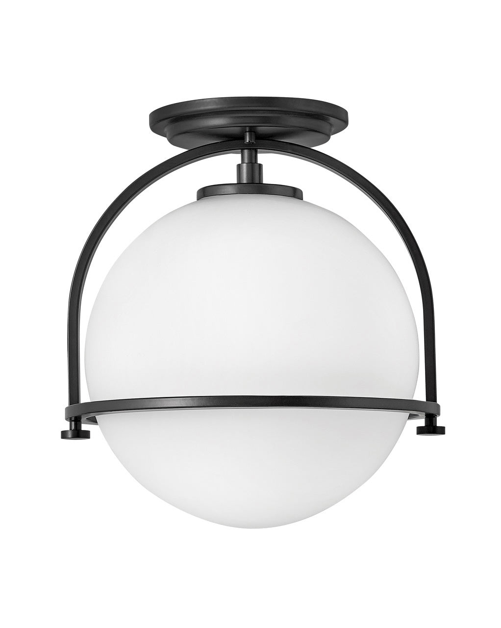 Somerset Small Semi-Flush Mount in Black