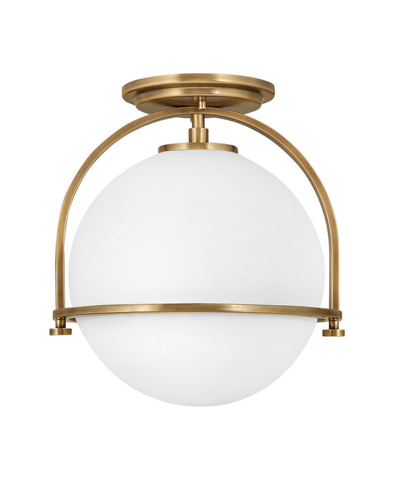 Somerset Small Semi-Flush Mount in Heritage Brass
