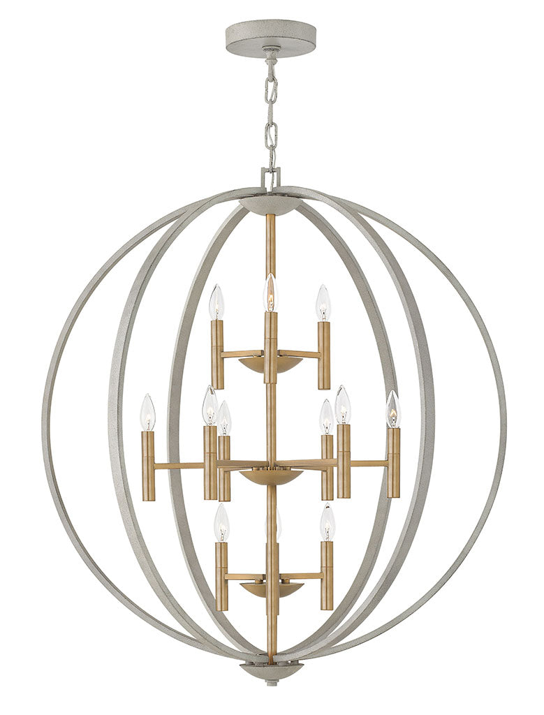 Euclid Large Three Tier Orb in Cement Gray