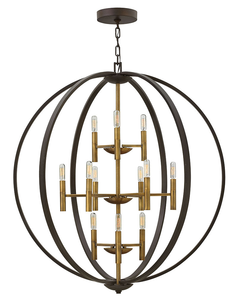Euclid Large Three Tier Orb in Spanish Bronze