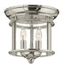 Gentry Small Flush Mount in Polished Nickel