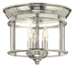 Gentry Medium Flush Mount in Polished Nickel