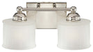 1730 Series 2-Light Bath Vanity in Polished Nickel & Etched Glass