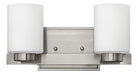 Miley Two Light Vanity in Brushed Nickel