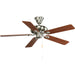 Airpro Signature 52" 5-Blade Ceiling Fan in Brushed Nickel with Cherry/Natural Cherry Blade