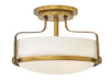 Harper Medium Semi-Flush Mount in Heritage Brass