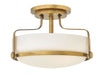 Harper Medium Semi-Flush Mount in Heritage Brass