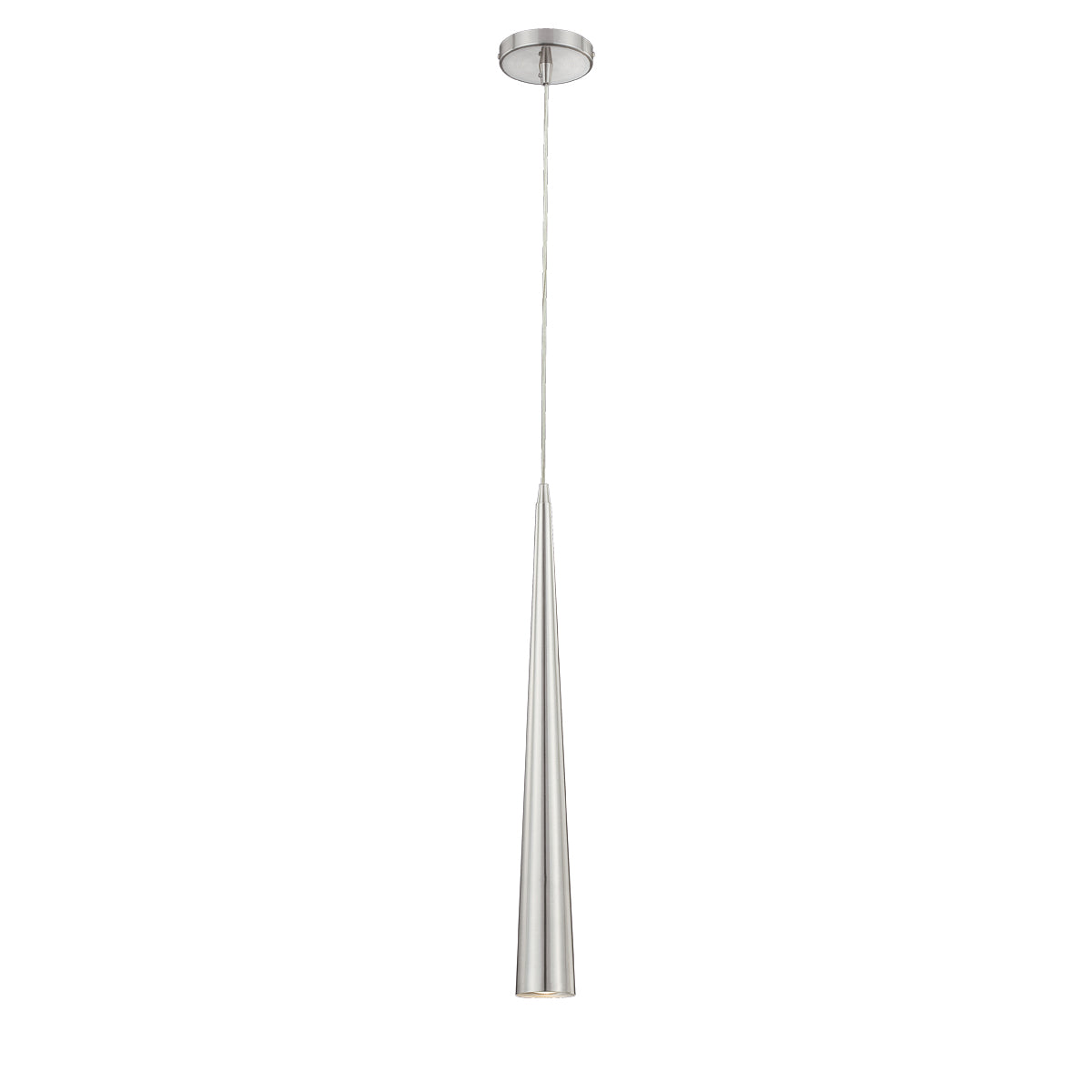 Sliver 1-Light Pendant in Satin Nickel