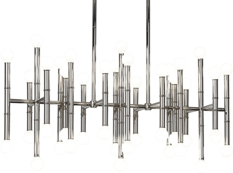 Jonathan Adler Meurice Chandelier in Polished Nickel - Lamps Expo