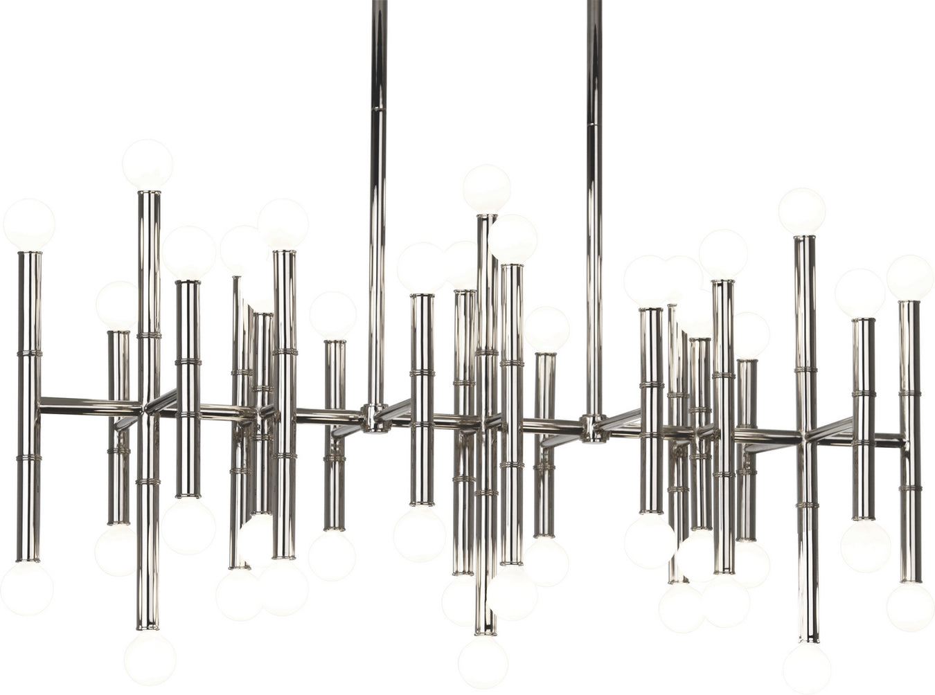 Jonathan Adler Meurice Chandelier in Polished Nickel - Lamps Expo