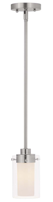 Manhattan 1 Light Mini Pendant in Brushed Nickel