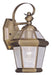 Georgetown 1 Light Outdoor Wall Lantern in Antique Brass