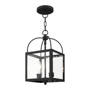 Milford 2 Light Convertible Mini Pendant/Ceiling Mount in Black