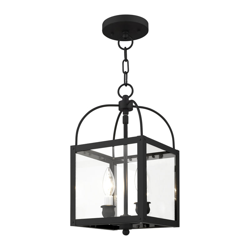 Milford 2 Light Convertible Mini Pendant/Ceiling Mount in Black