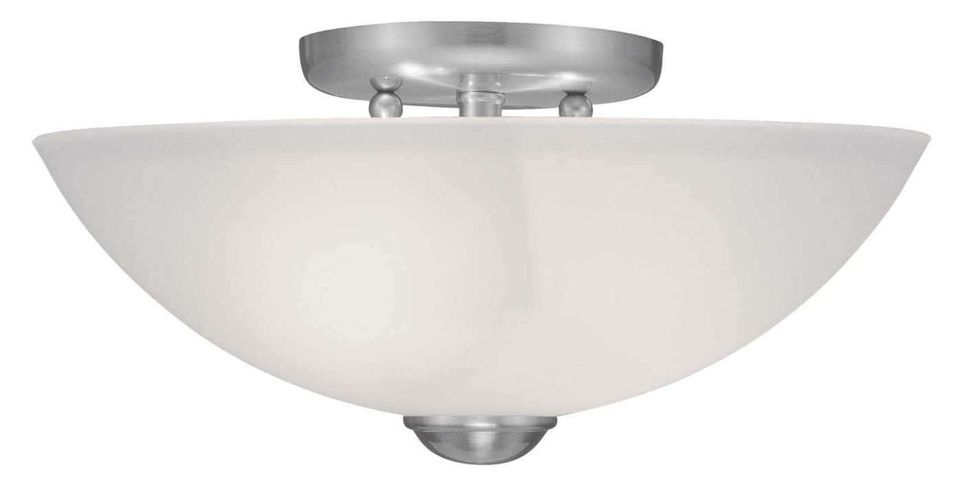 Somerset 2 Light Ceiling Mount in Brushed Nickel