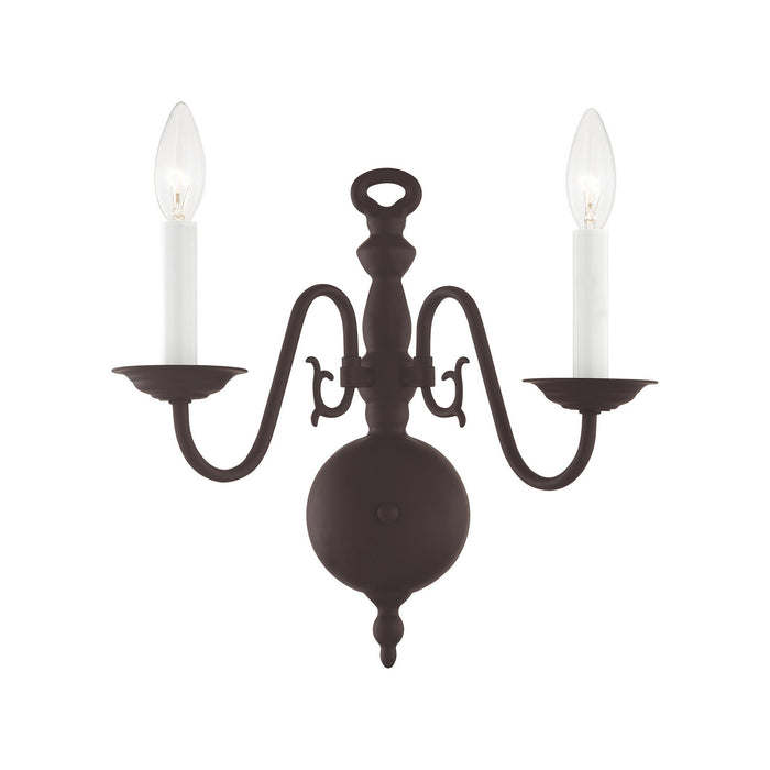 Williamsburgh 2 Light Wall Sconce in Bronze