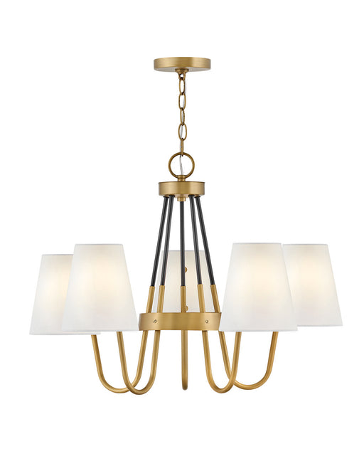Aston Medium Single Tier Chandelier in Heritage Brass