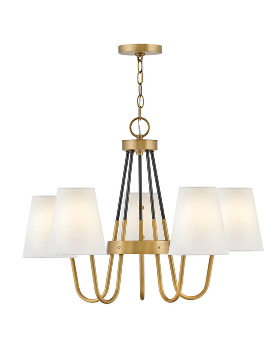 Aston Medium Single Tier Chandelier in Heritage Brass