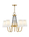 Aston Medium Single Tier Chandelier in Heritage Brass