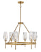 Ana Medium Single Tier Chandelier in Heritage Brass