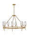 Ana Large Single Tier Chandelier in Heritage Brass
