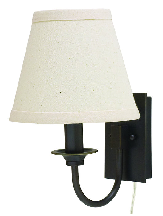 Greensboro Oil Rubbed Bronze Wall Pin-up Lamp with Off-White Linen Hardback