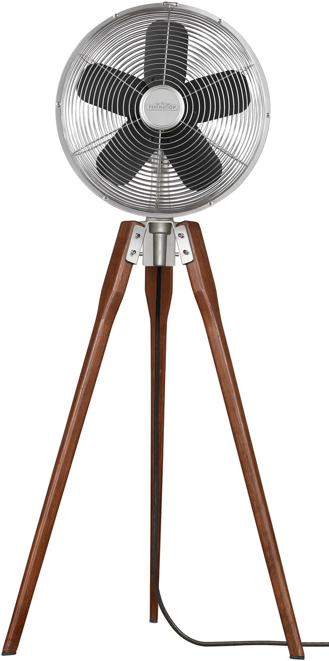 Arden Pedestal Fan in Satin Nickel