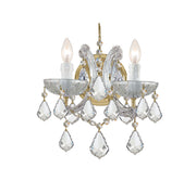 Maria Theresa 2 Light Wall Mount in Gold with Clear Hand Cut Crystal