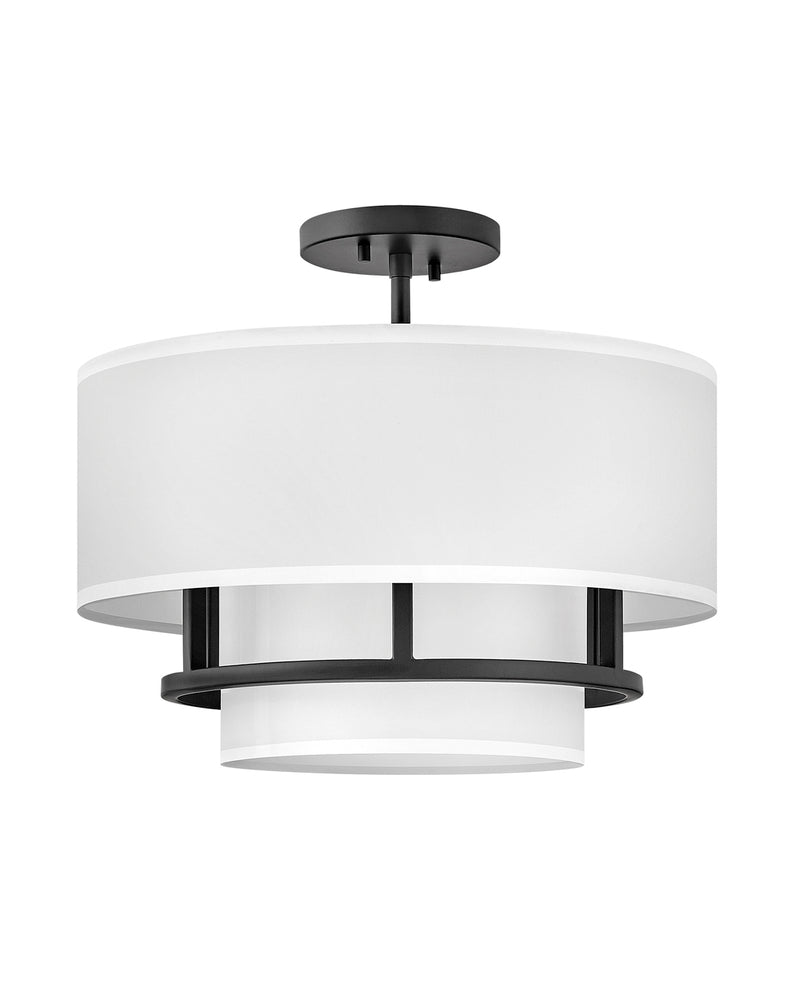 Graham Medium Semi-Flush Mount in Black