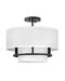 Graham Medium Semi-Flush Mount in Black