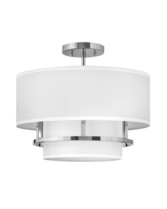 Graham Medium Semi-Flush Mount in Polished Nickel