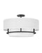 Graham Large Semi-Flush Mount in Black