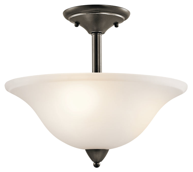 Nicholson Semi Flush 3-Light in Olde Bronze