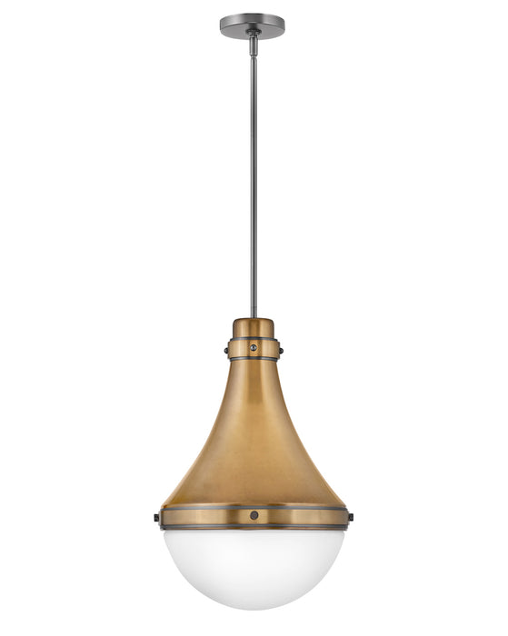 Oliver Medium Pendant in Heritage Brass