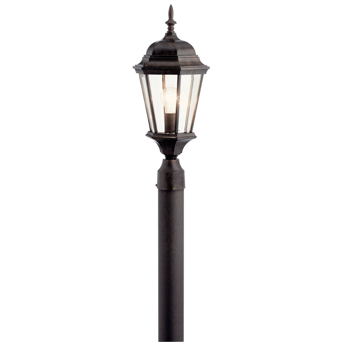 Madison Outdoor Post Mount 1-Light in Tannery Bronze