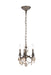 Lillie 3-Light Pendant in Pewter with Golden Teak (Smoky) Royal Cut Crystal