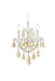 Maria Theresa 3-Light Wall Sconce in White with Golden Teak (Smoky) Royal Cut Crystal