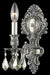 Monarch 1-Light Wall Sconce in Pewter with Golden Teak (Smoky) Royal Cut Crystal