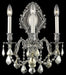 Monarch 3-Light Wall Sconce in Pewter with Golden Teak (Smoky) Royal Cut Crystal