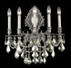 Monarch 5-Light Wall Sconce in Pewter with Golden Teak (Smoky) Royal Cut Crystal