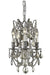 Rosalia 3-Light Pendant in Pewter with Golden Teak (Smoky) Royal Cut Crystal