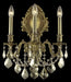 Monarch 3-Light Wall Sconce in French Gold with Golden Teak (Smoky) Royal Cut Crystal
